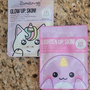 The Crème Shop Unicorn and Narwhal Face Mask Duo